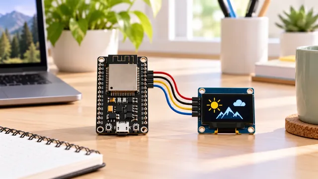 ESP32 OLED display guide with SSD1306 screen and I2C wiring