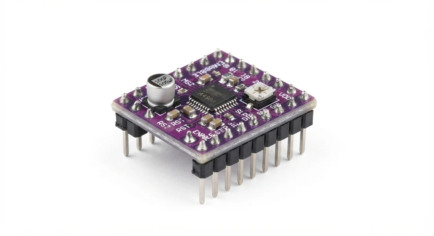 Product-style illustration of A4988 Stepper Driver; not a verified physical pin layout