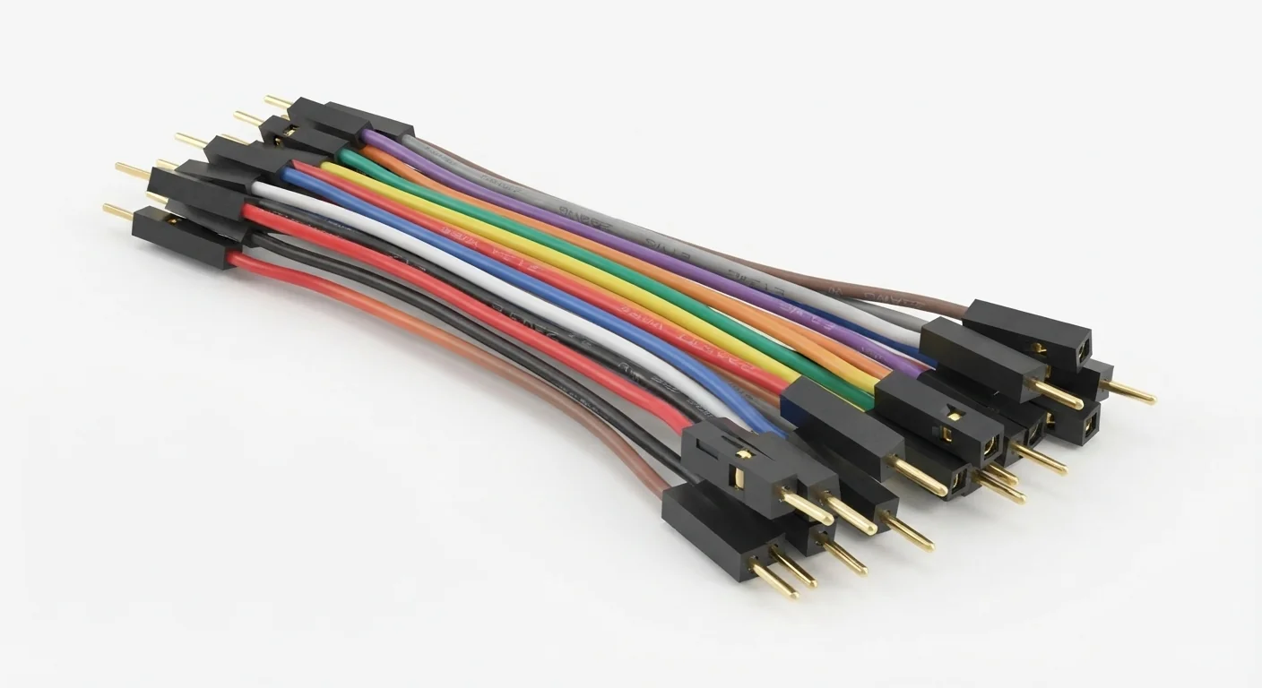 Product-style illustration of Dupont Jumper Wires; not a verified physical pin layout