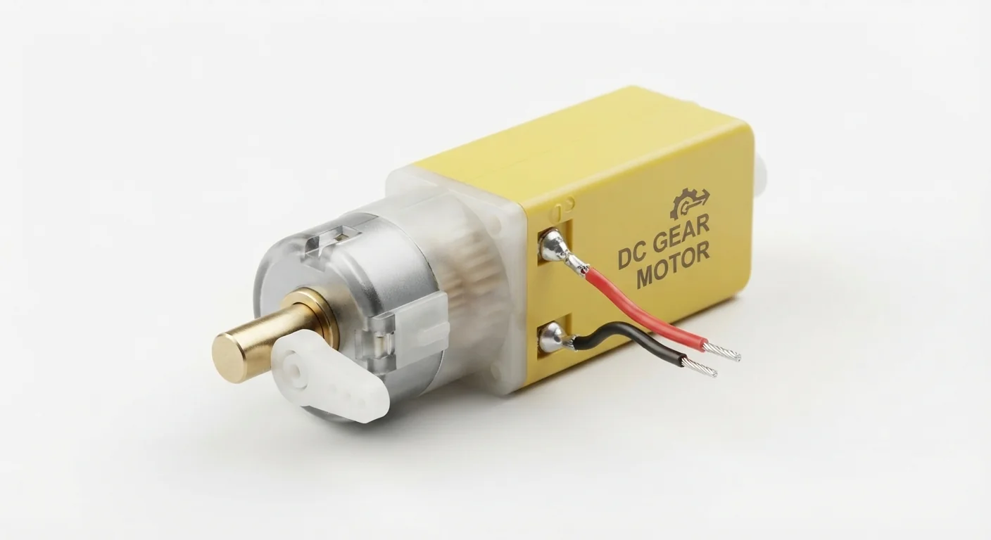 Product-style illustration of Mini DC Gear Motor; not a verified physical pin layout