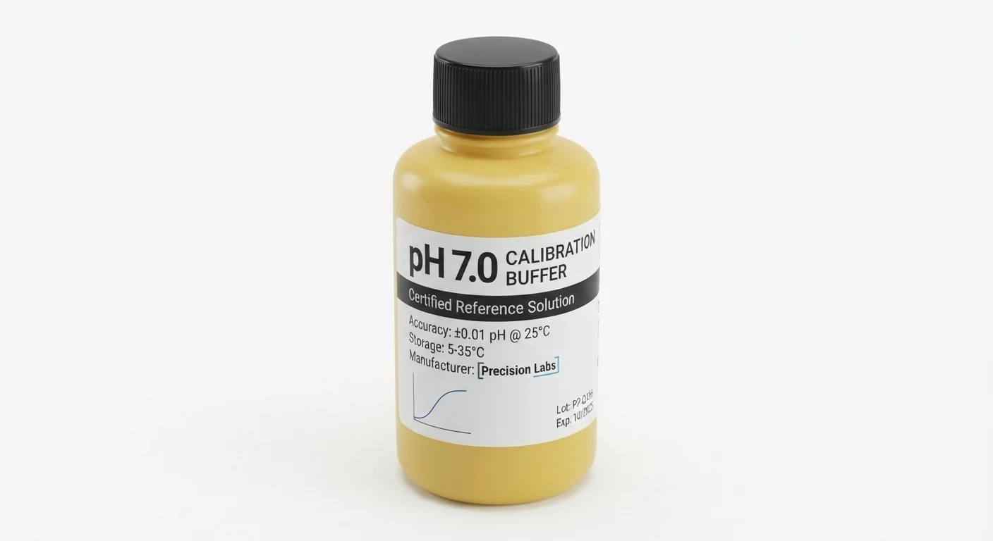 Product-style illustration of pH 7 Calibration Buffer; not a verified physical pin layout